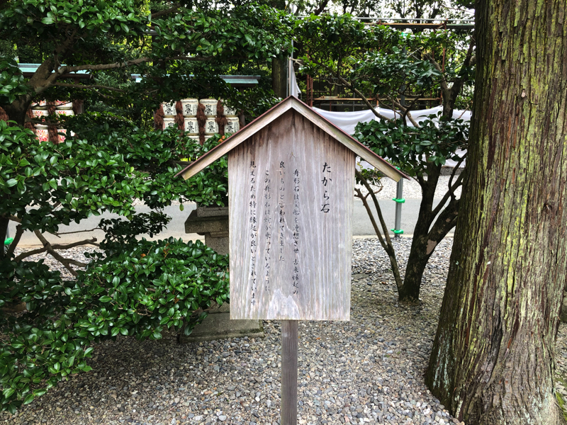 猿田彦神社のたから石の案内