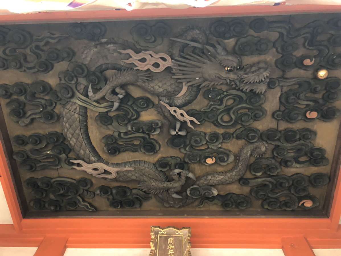 閼伽井護法善神社の天井