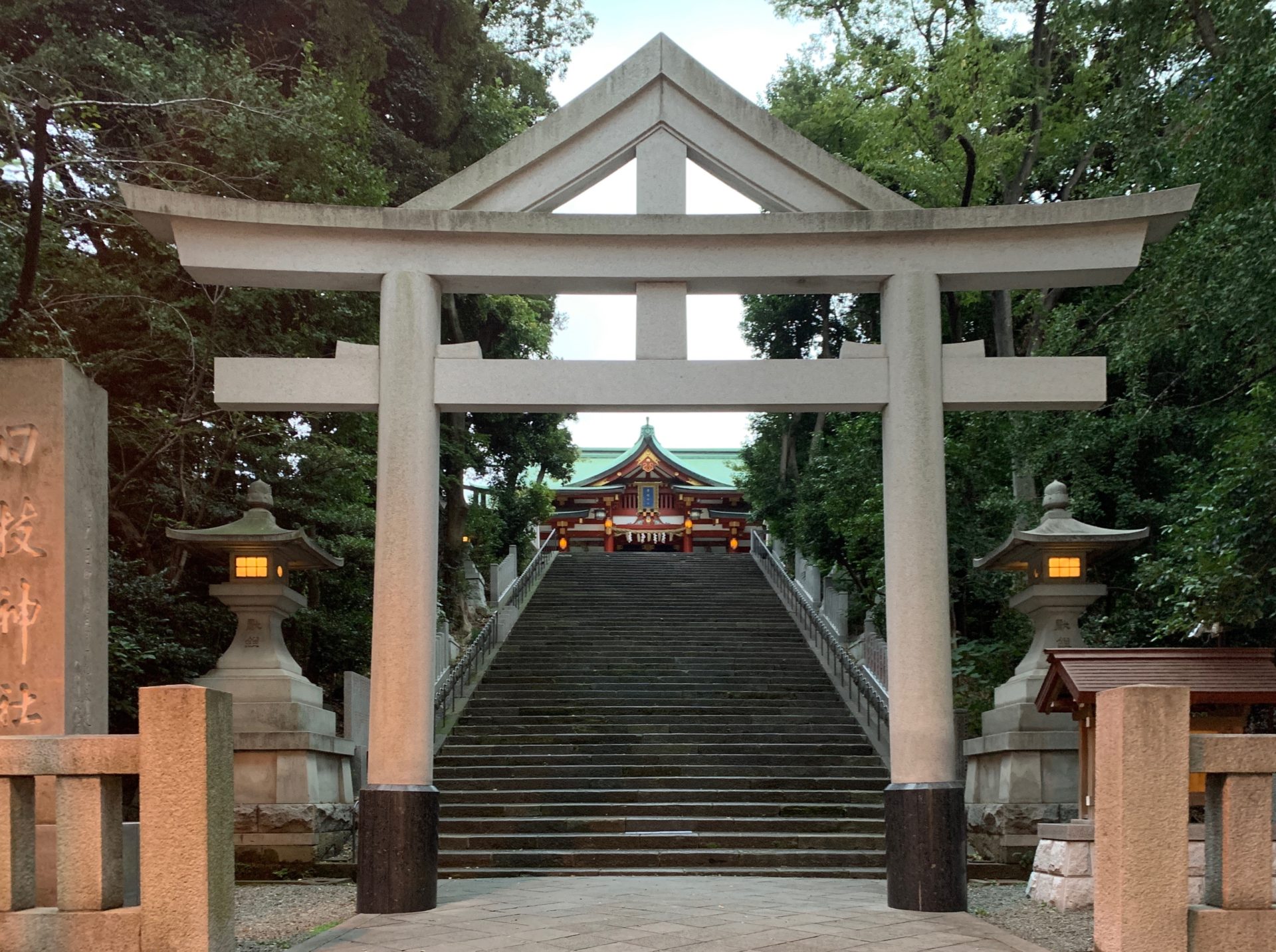 日枝神社 山王男坂の山王鳥居