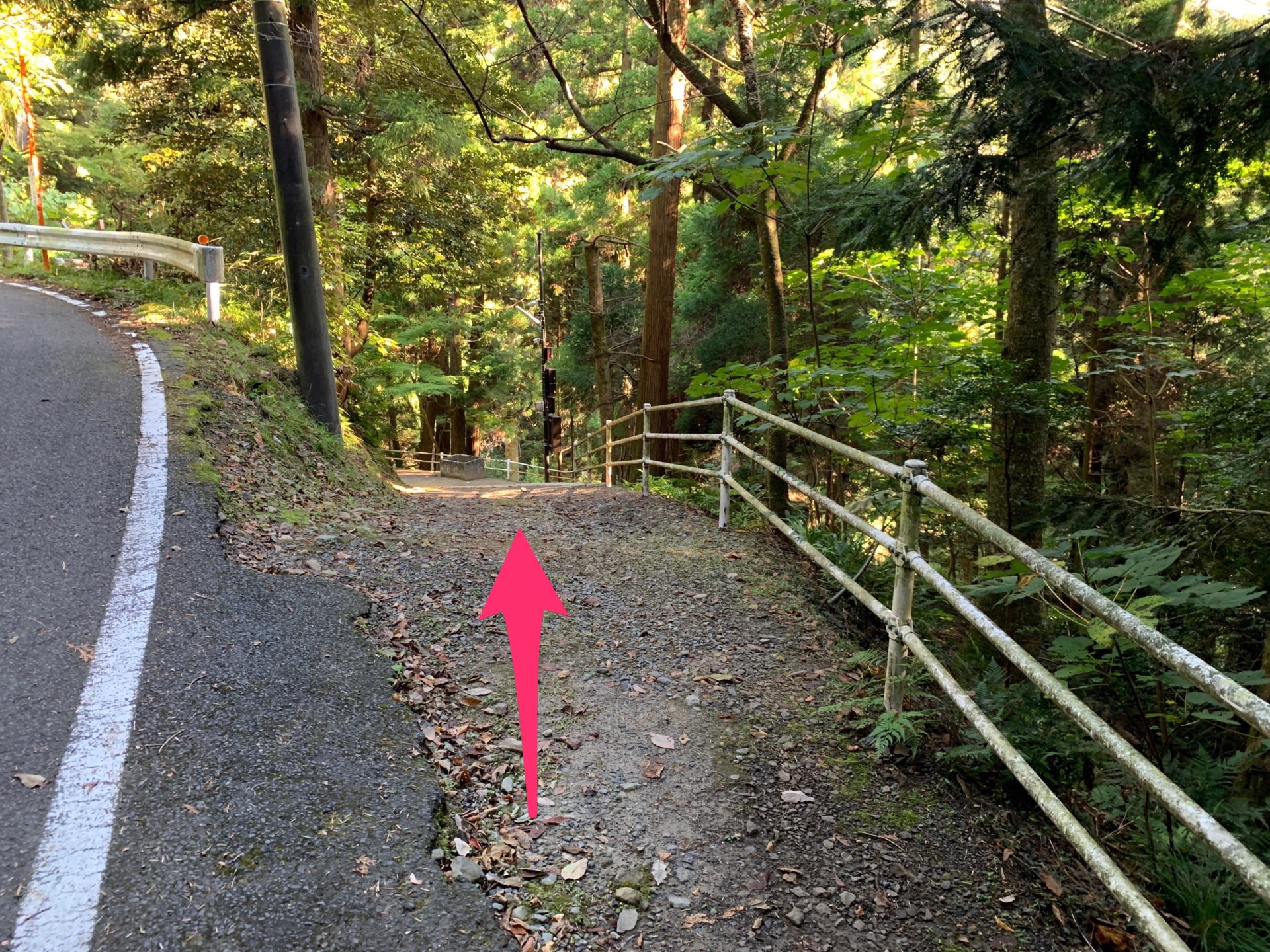 三歳社へ行く坂道