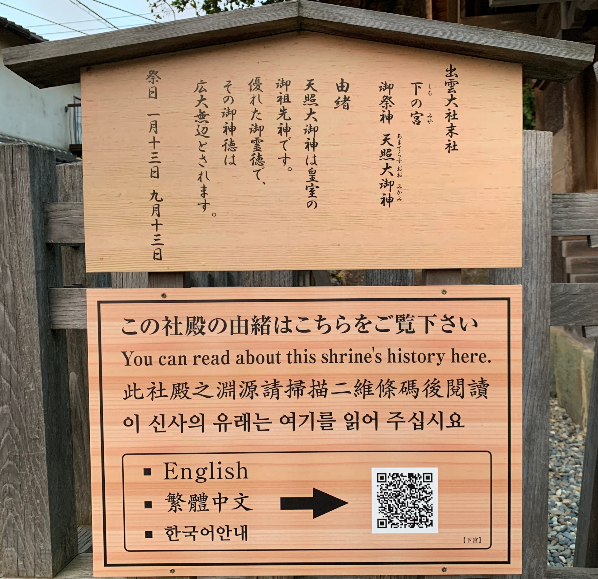 下宮の案内