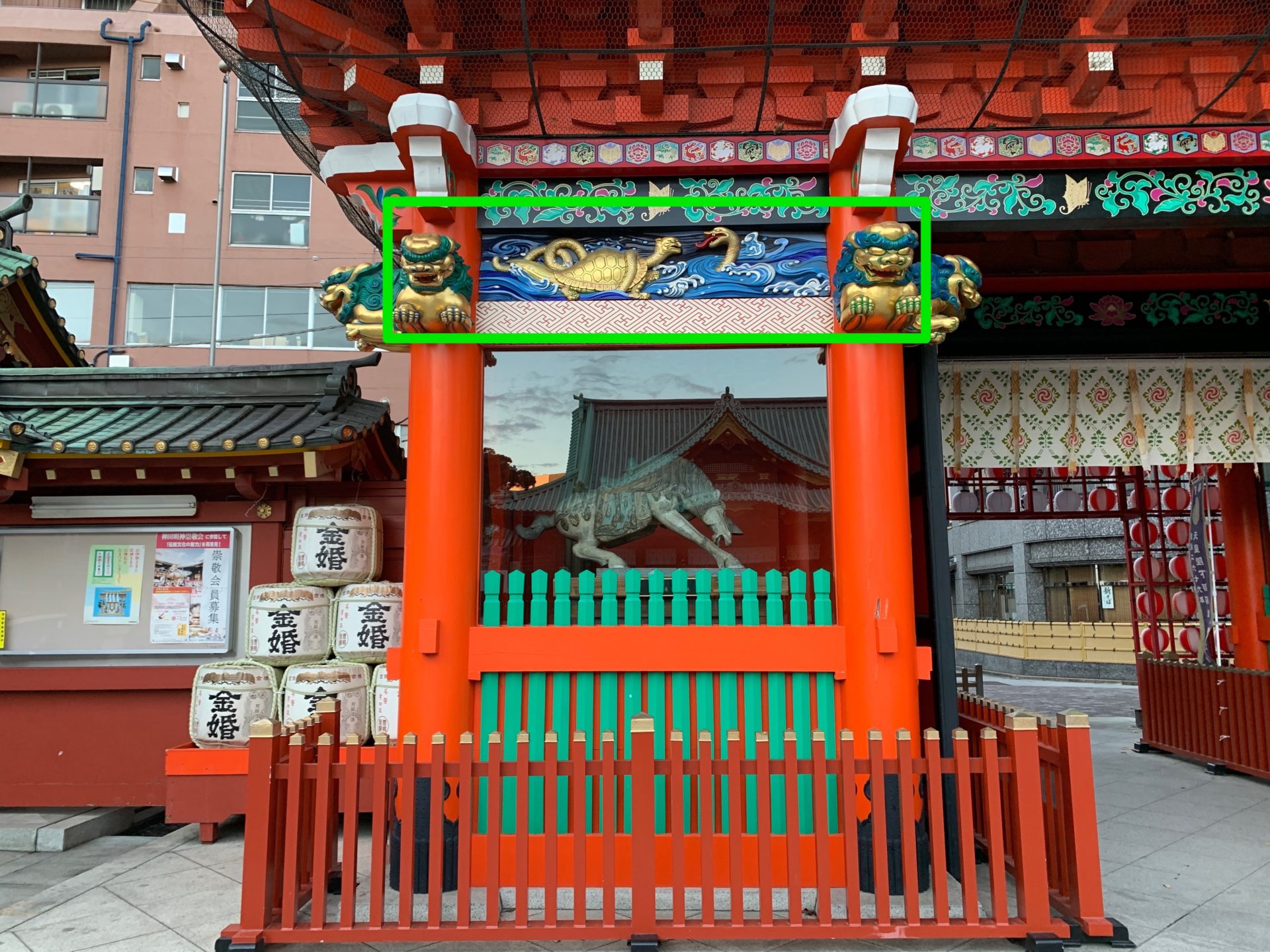 玄武の彫刻